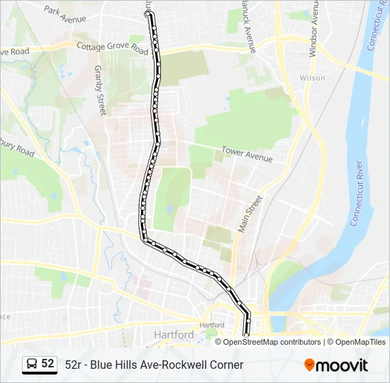 52 Bus Line Map