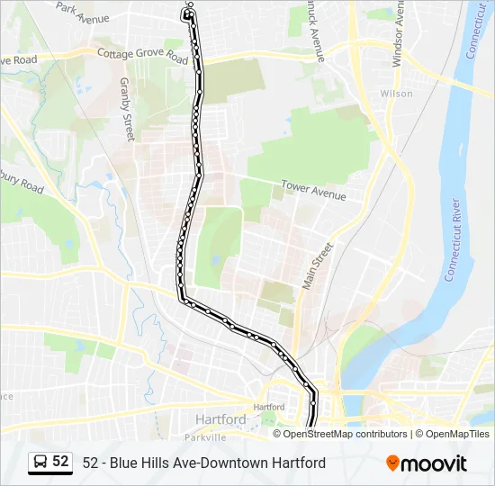 52 Bus Line Map