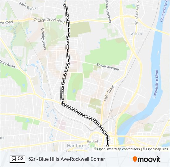 52 bus Line Map