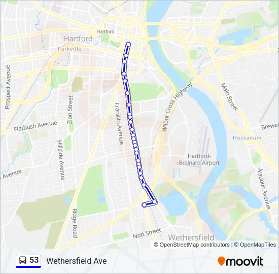 53 Bus Line Map