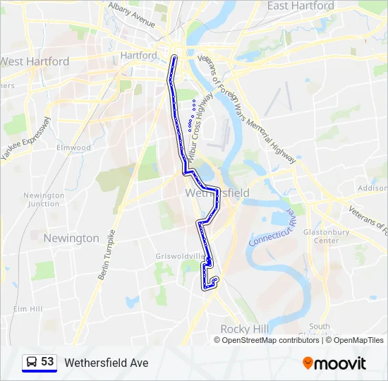 53 Bus Line Map