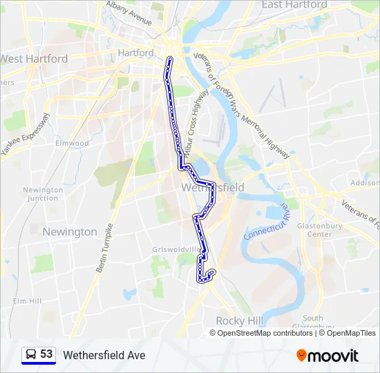 53 Bus Line Map