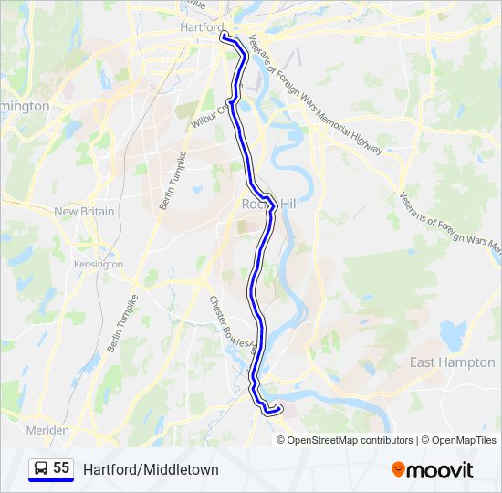 Mapa de 55 de autobús