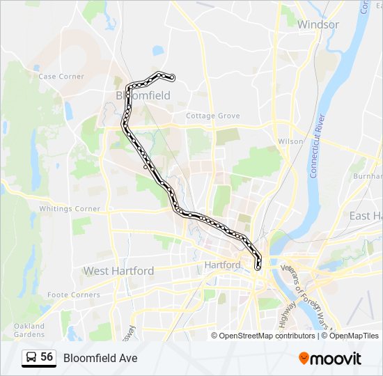 56 bus Line Map