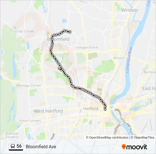 56 Bus Line Map
