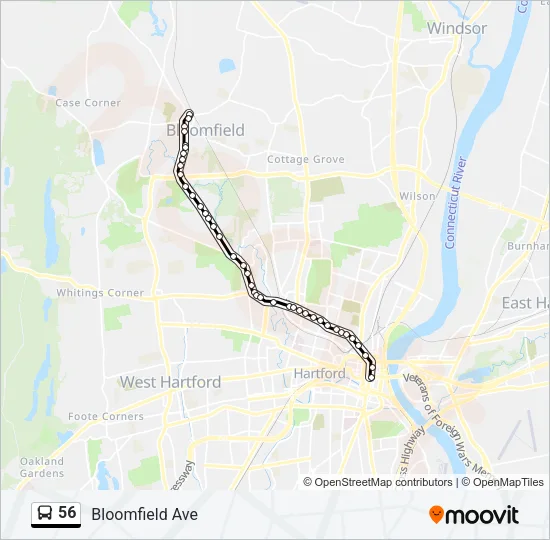 56 Bus Line Map