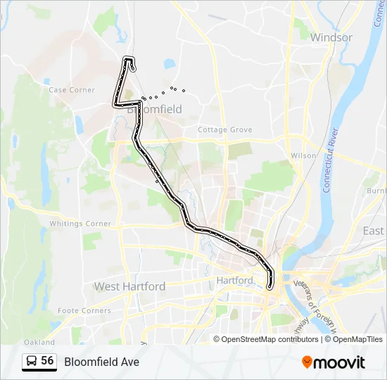 56 Bus Line Map