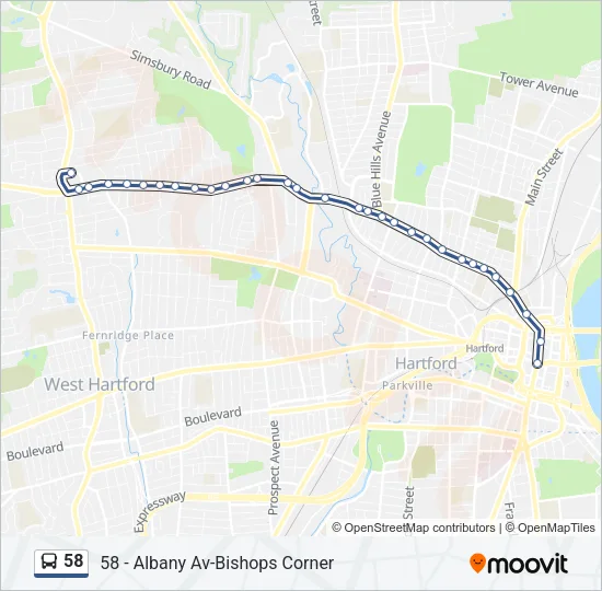 58 Bus Line Map