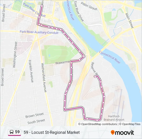 59 Bus Line Map