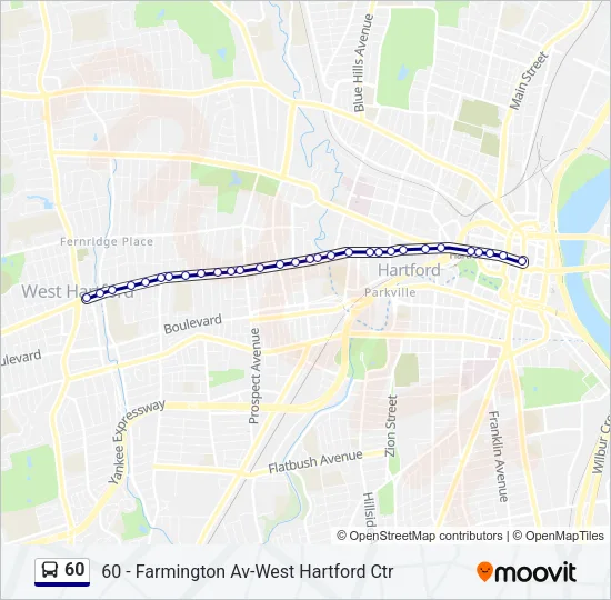 60 Bus Line Map
