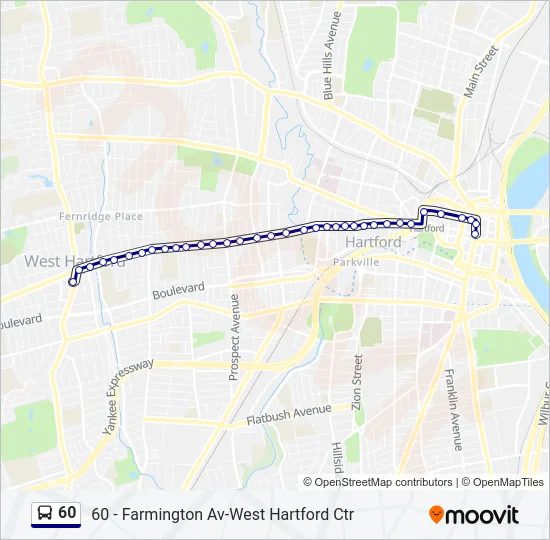 60 Bus Line Map