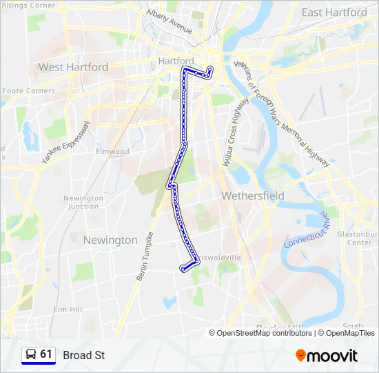 61 Bus Line Map
