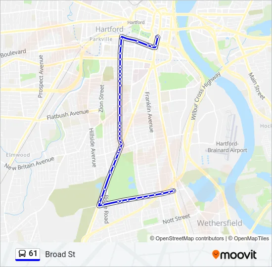 61 Bus Line Map
