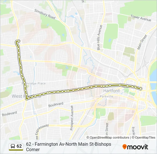 62 Bus Line Map