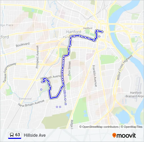 63 Bus Line Map