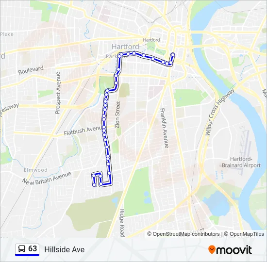 63 Bus Line Map