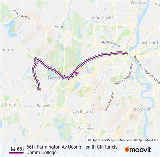 Mapa de 66 de autobús