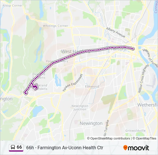 66 Bus Line Map