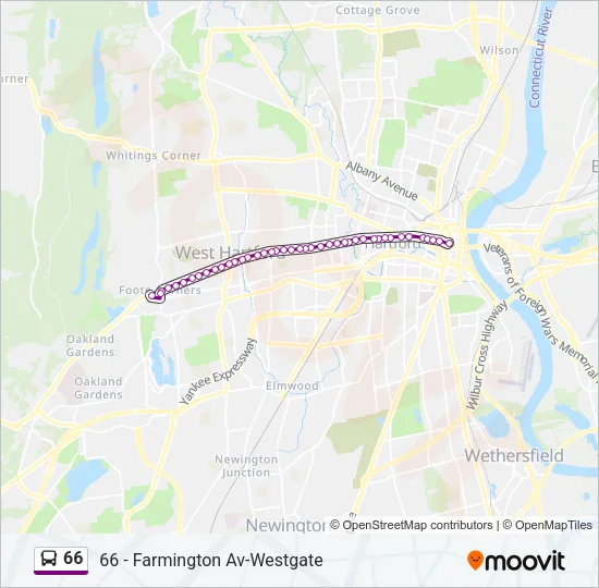 66 Bus Line Map