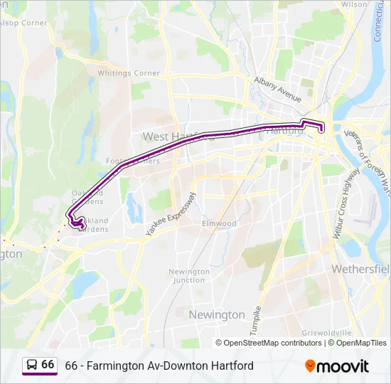 66 Bus Line Map