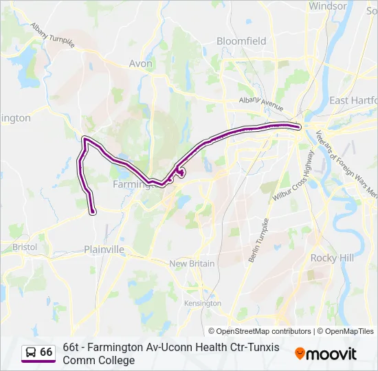 66 Bus Line Map