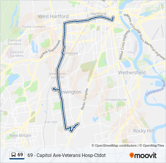 69 bus Line Map