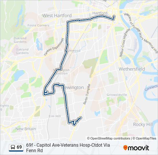 69 bus Line Map