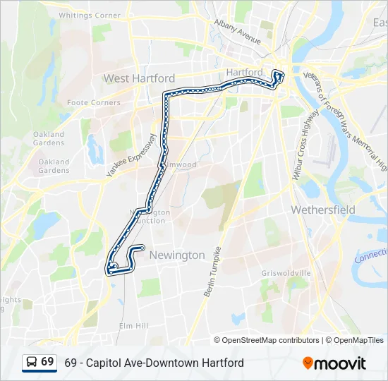 69 Bus Line Map