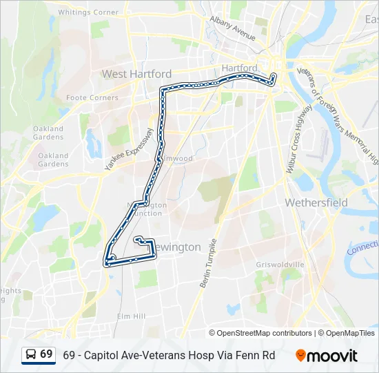 69 Bus Line Map