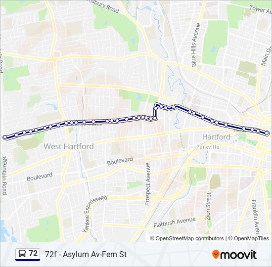 Mapa de 72 de autobús