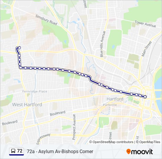 72 bus Line Map