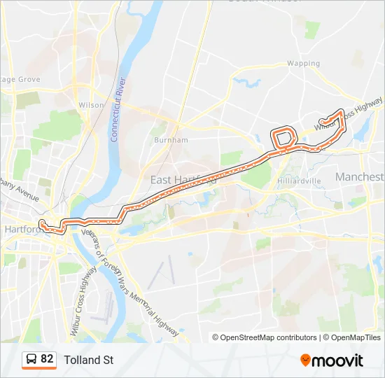 82 Bus Line Map