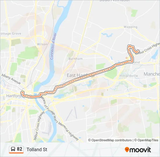 82 Bus Line Map