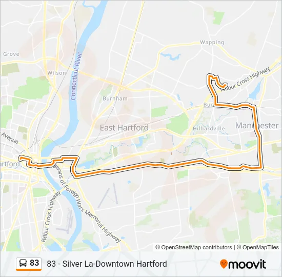 83 Bus Line Map