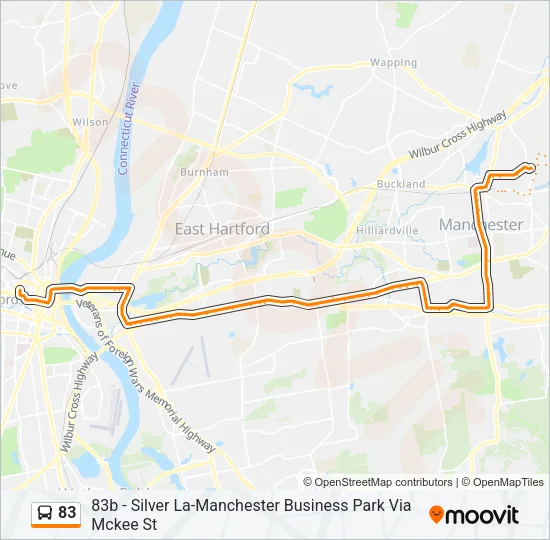 83 Bus Line Map