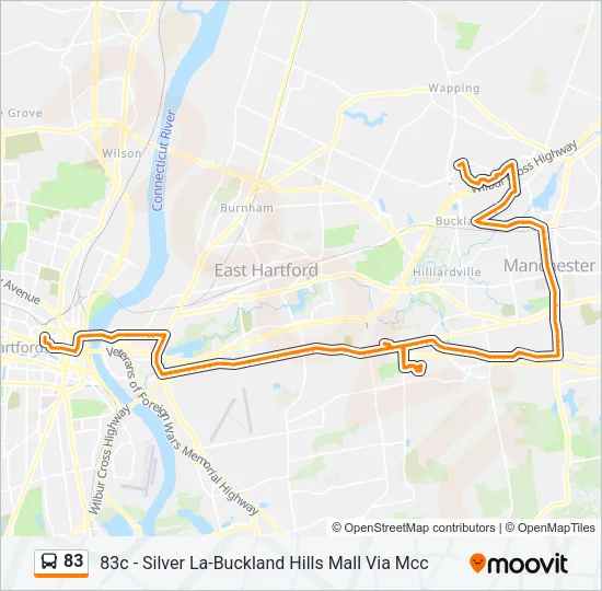 83 Bus Line Map