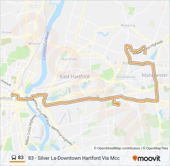 83 Bus Line Map