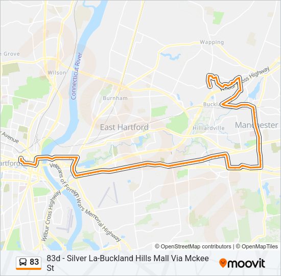 83 Bus Line Map