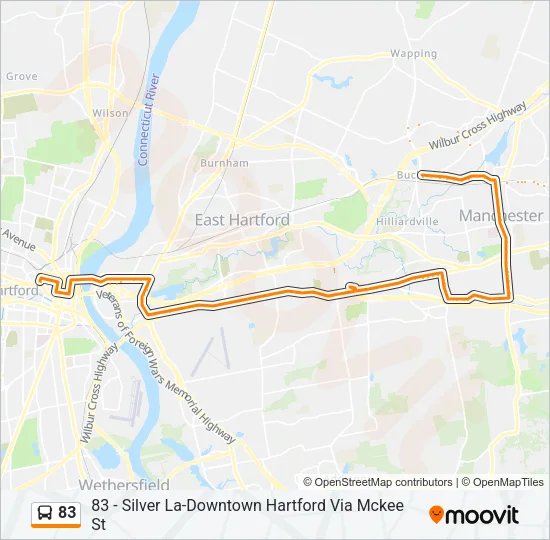 83 Bus Line Map