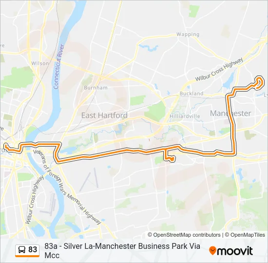 83 Bus Line Map