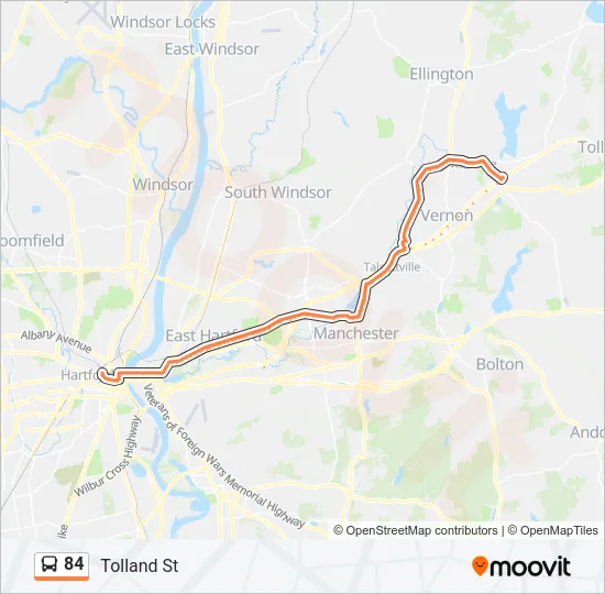 84 Bus Line Map