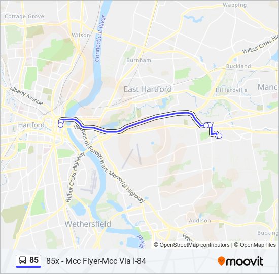 85 bus Line Map