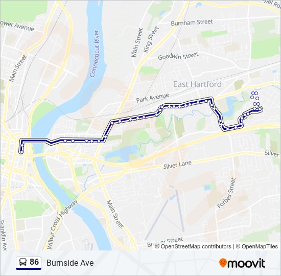 86 bus Line Map