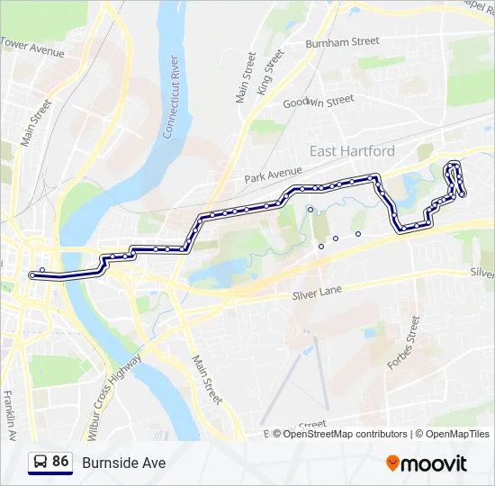 86 Bus Line Map