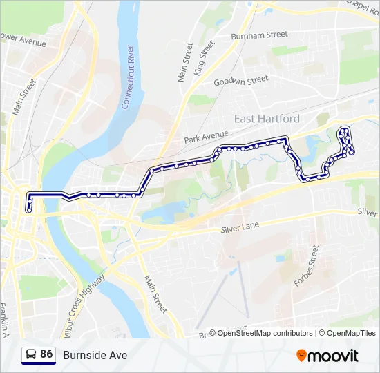 86 Bus Line Map