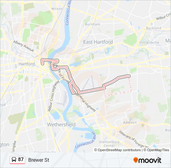 Mapa de 87 de autobús