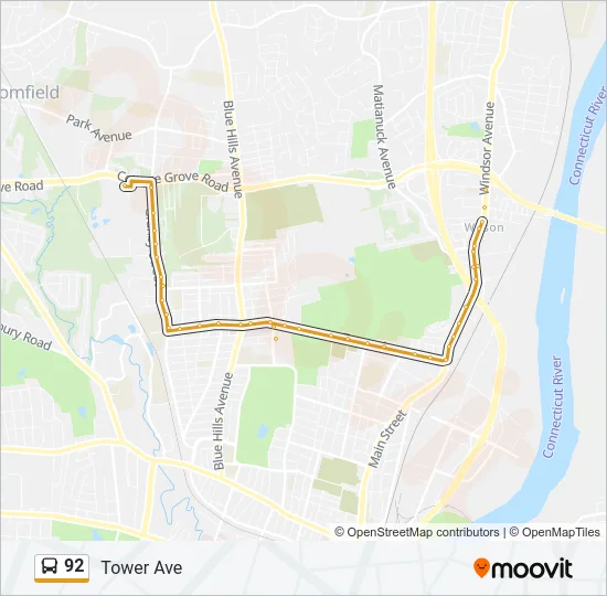 92 Bus Line Map