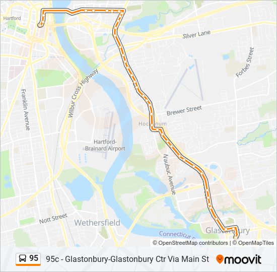 95 bus Line Map