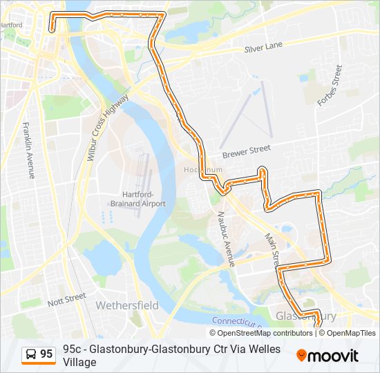 95 bus Line Map