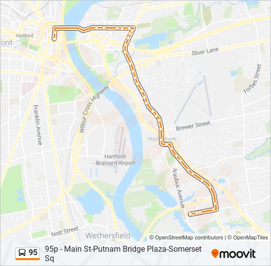 95 bus Line Map